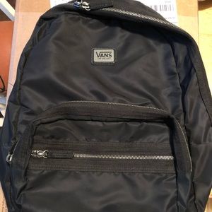 Vans unisex black backpack. 18” long width of 8.5”